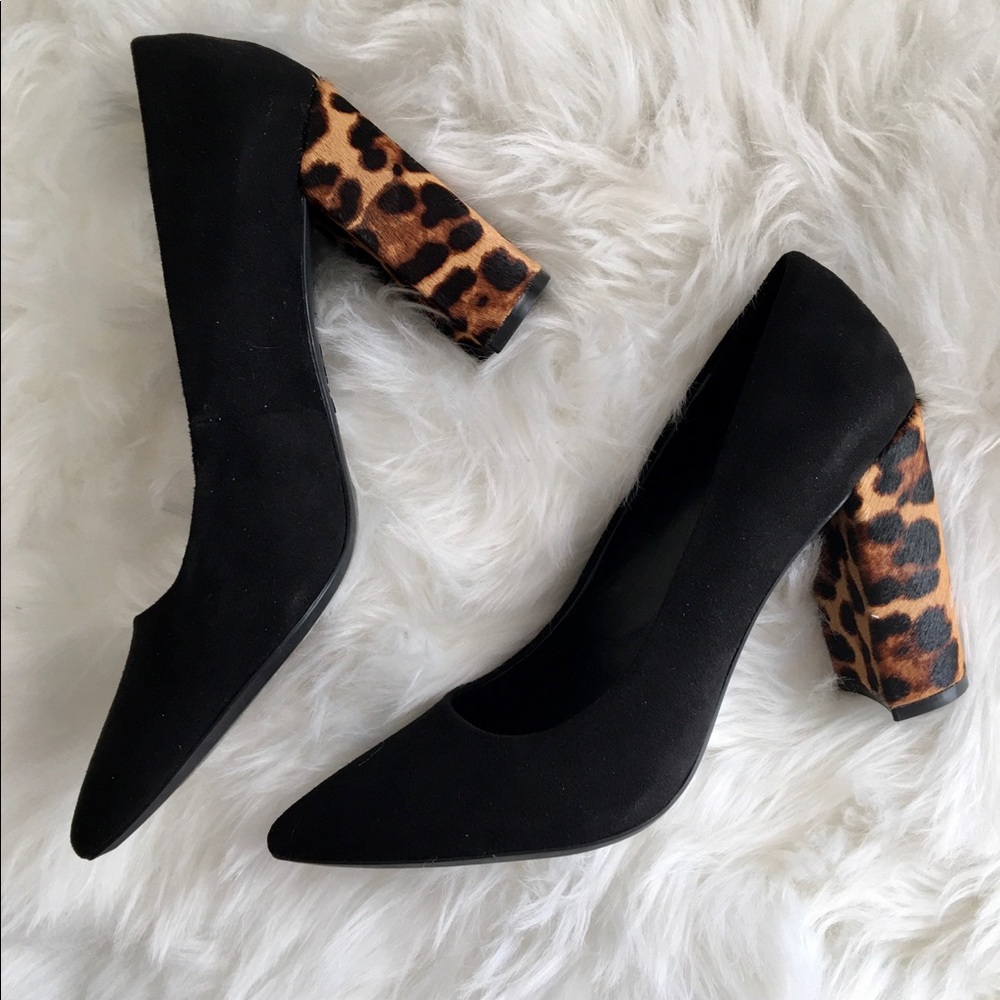 NWB Nine West Leopard Suede/Haircalf Pump size 6.5